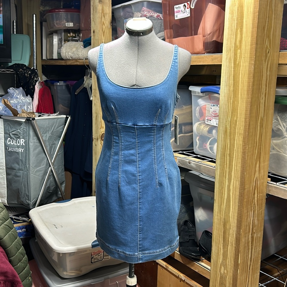 NWT No Boundaries denim dress one is faded denim one is not both are XS